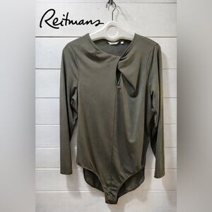 REITMANS Taupe Long Sleeve Bodysuit – Size 3X